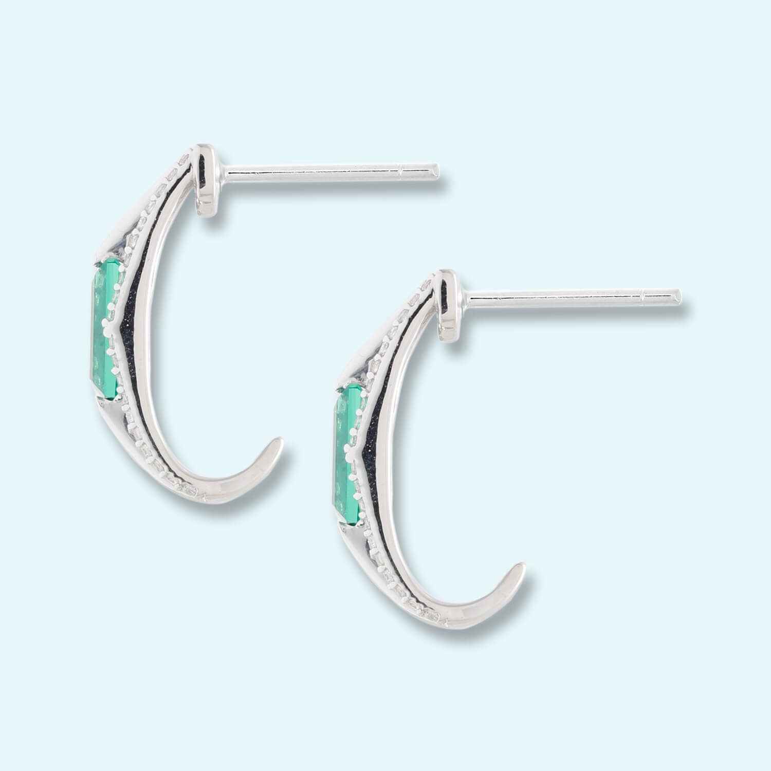 0.24 Ctw Diamond & Gemstone Earring